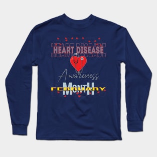 Heart disease awareness month Long Sleeve T-Shirt